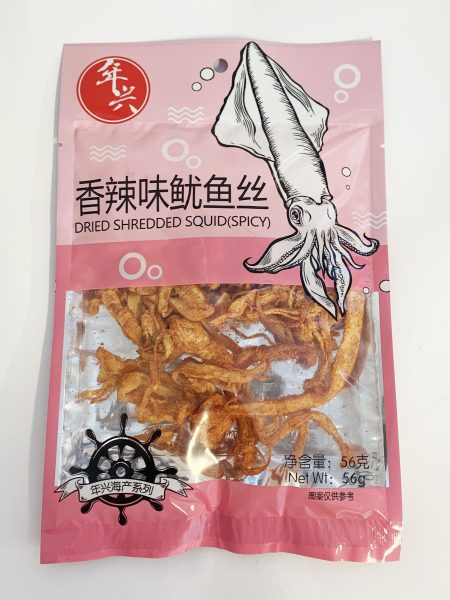 年兴香辣鱿鱼丝56G*40 LH ROASTED SQ SPY
