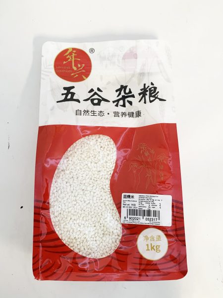 圆糯米1KG*14 LH   ROUND WHITE GLUTINOUS RICE