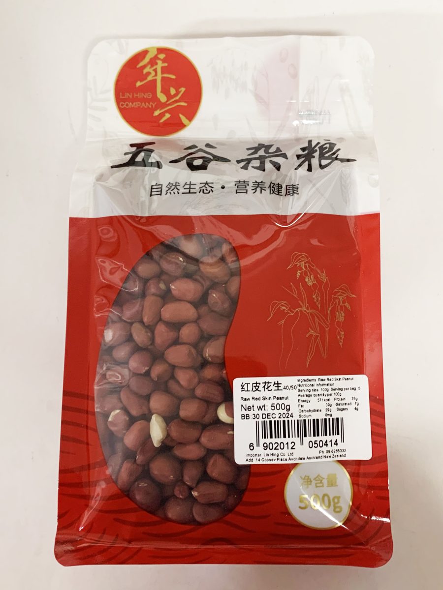 红皮花生500G*28 LH RAW PEANUT WITH RED SKIN