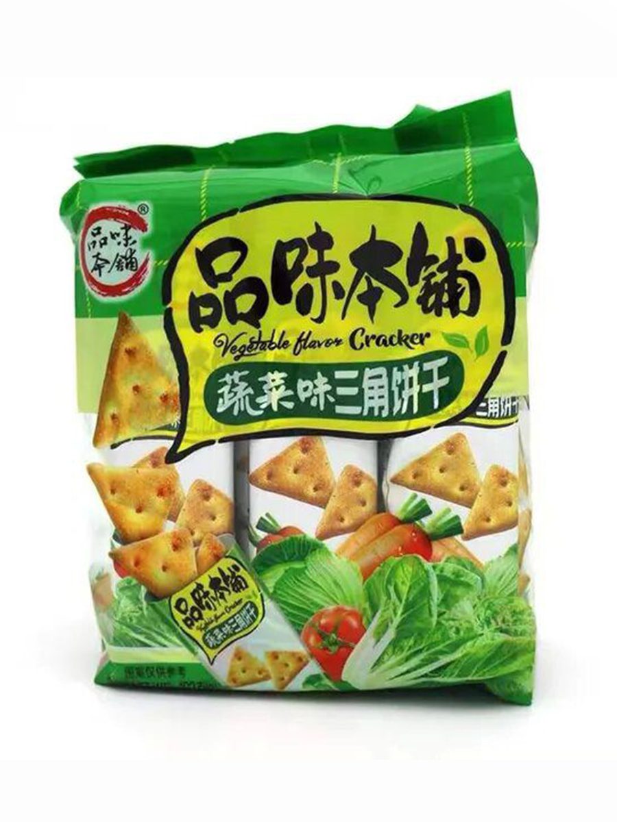 品味本铺疏菜味三角饼干192G*12 PWBP  VEGE TRNGLE BISCUITS
