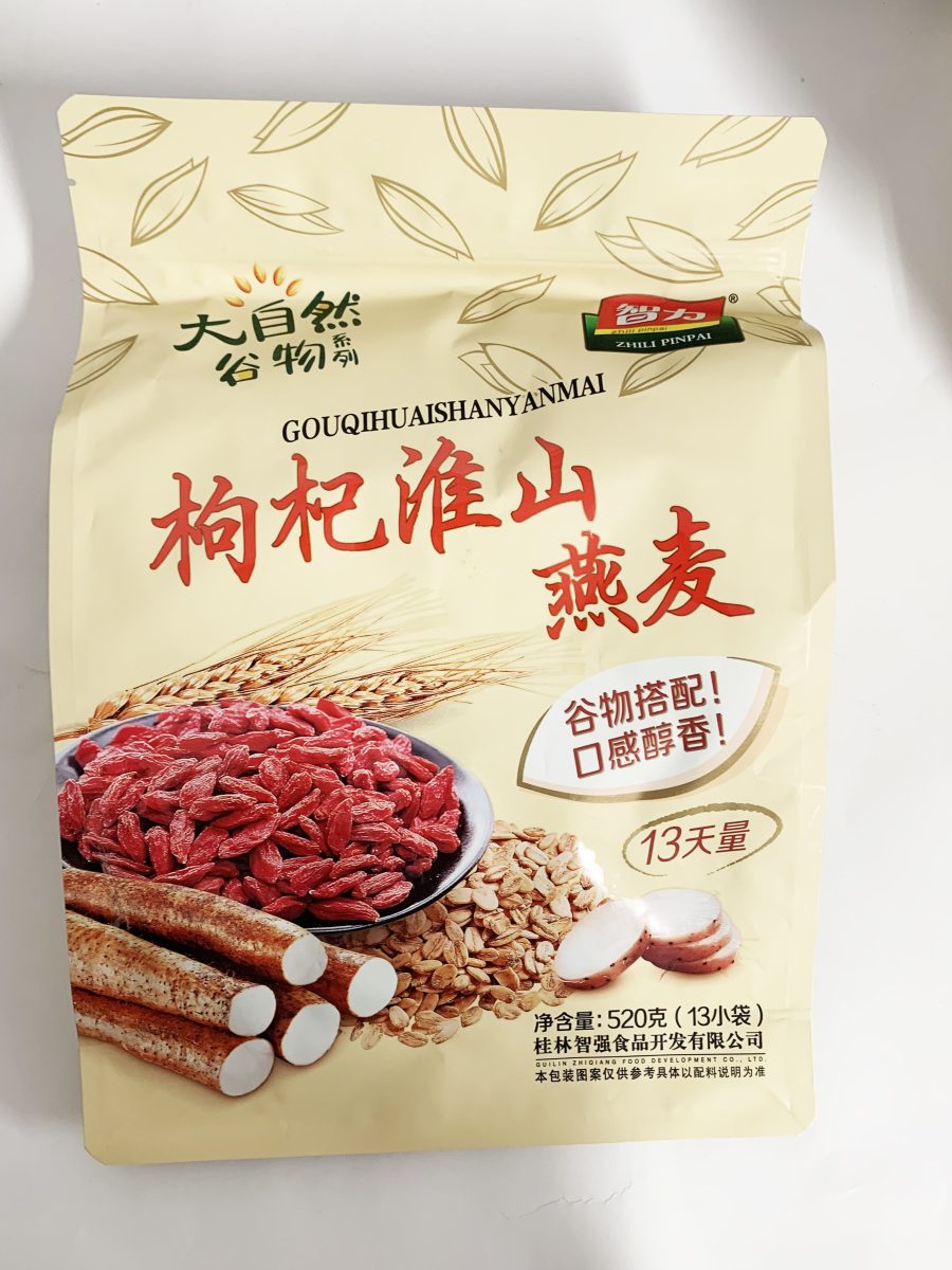智力枸杞淮山燕麦520G*12 ZLPP GOJI YAM OATMEAL SACHET