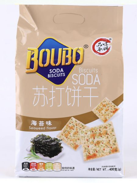 品味本铺海苔味苏打饼干400G*12 PWBP  SWD SODA BISCUITS
