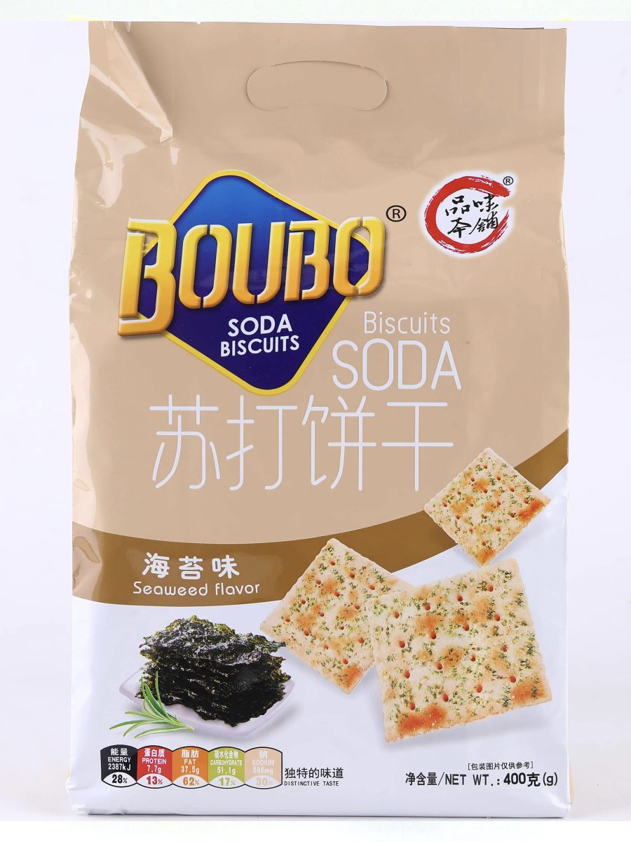 品味本铺海苔味苏打饼干400G*12 PWBP  SWD SODA BISCUITS