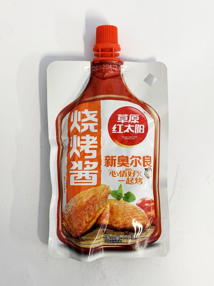 草原红太阳烧烤酱-新奥尔良味110G*60 HTY  BBQ SAUCE NORLN