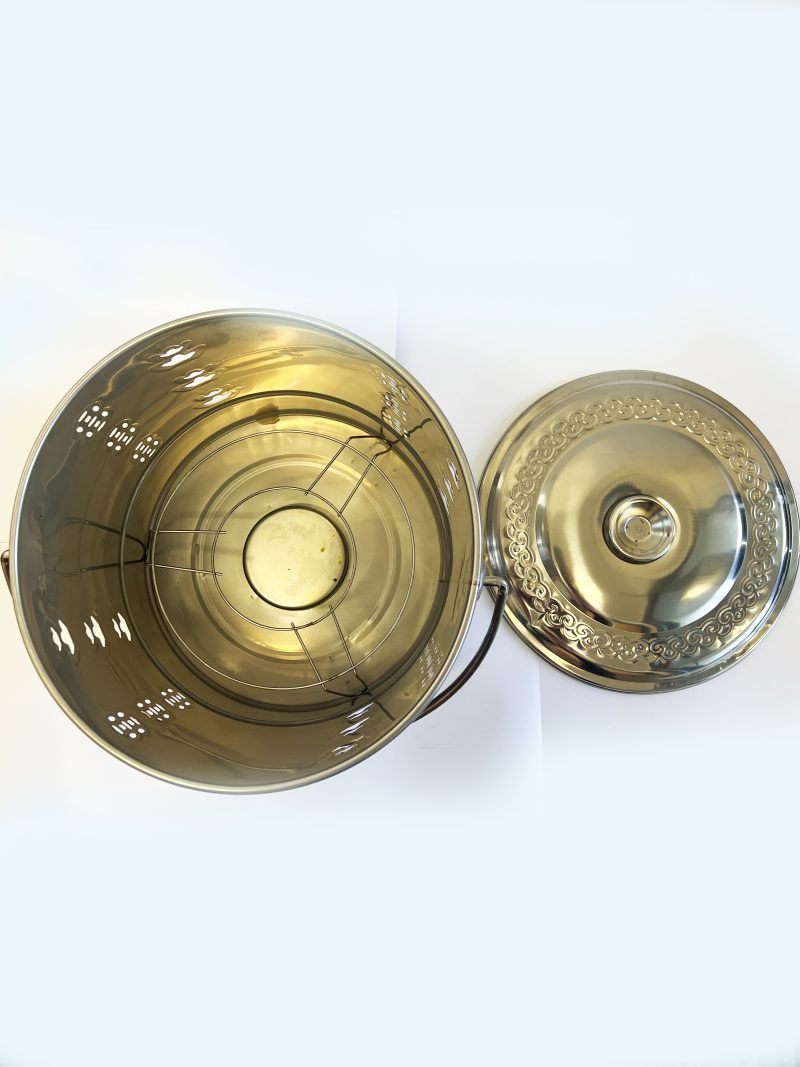 钢桶及盖(中号)拜神用 STEEL BARREL WITH HANDLES PLUS NET & LID M - Image 2