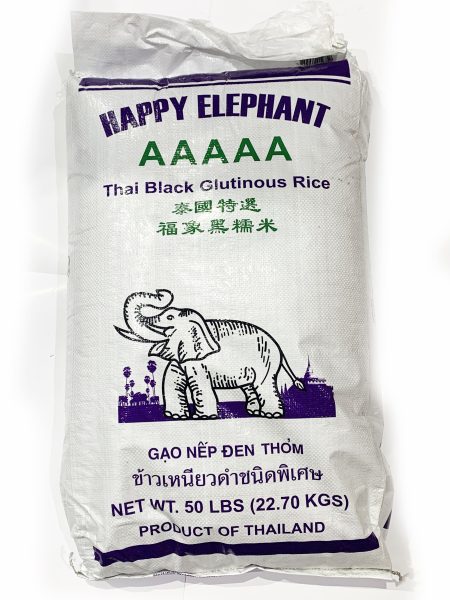 泰国福象黑糯米50LBS   25’ HE THAI BLACK GLUTINOUS RICE