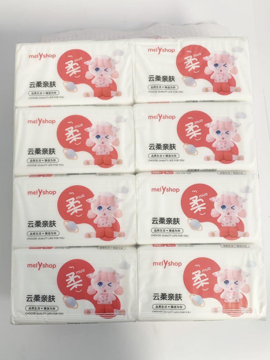 云柔亲肤纸面巾8连包1*8*12 MELYSHOP TISSUES