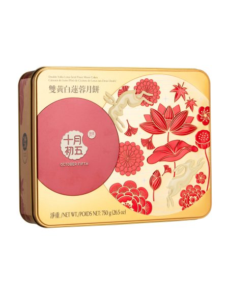 双黄白莲蓉月饼750G*12 5thOCT WHITE LOTUS PASTE W/2YOLKS MOONCAKE