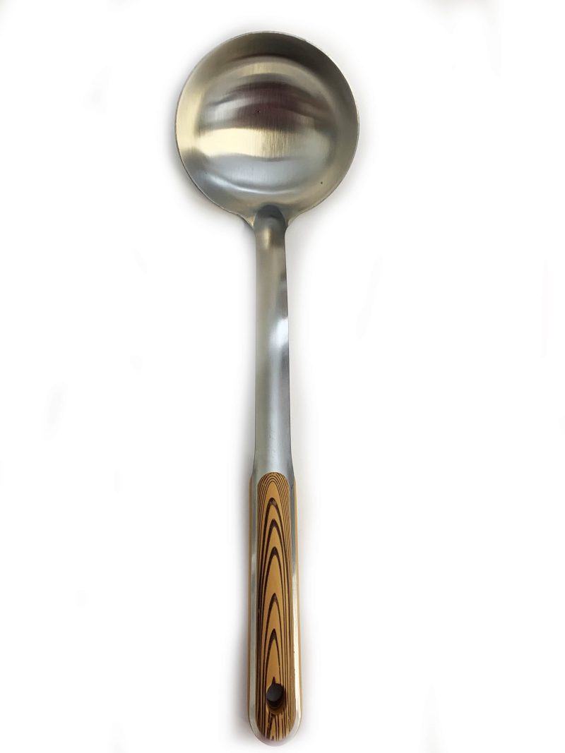 别样玫瑰木纹柄不锈钢打汤勺  1*100 BYMG STAINLESS STEEL SOUP SPOON W/WOOD HANDLE