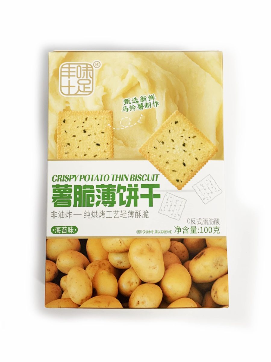 丰味十足薯脆薄饼干 (海苔味)100G*20盒   FWSZ CRISPY POTATO THIN BISCUIT SWD FLV