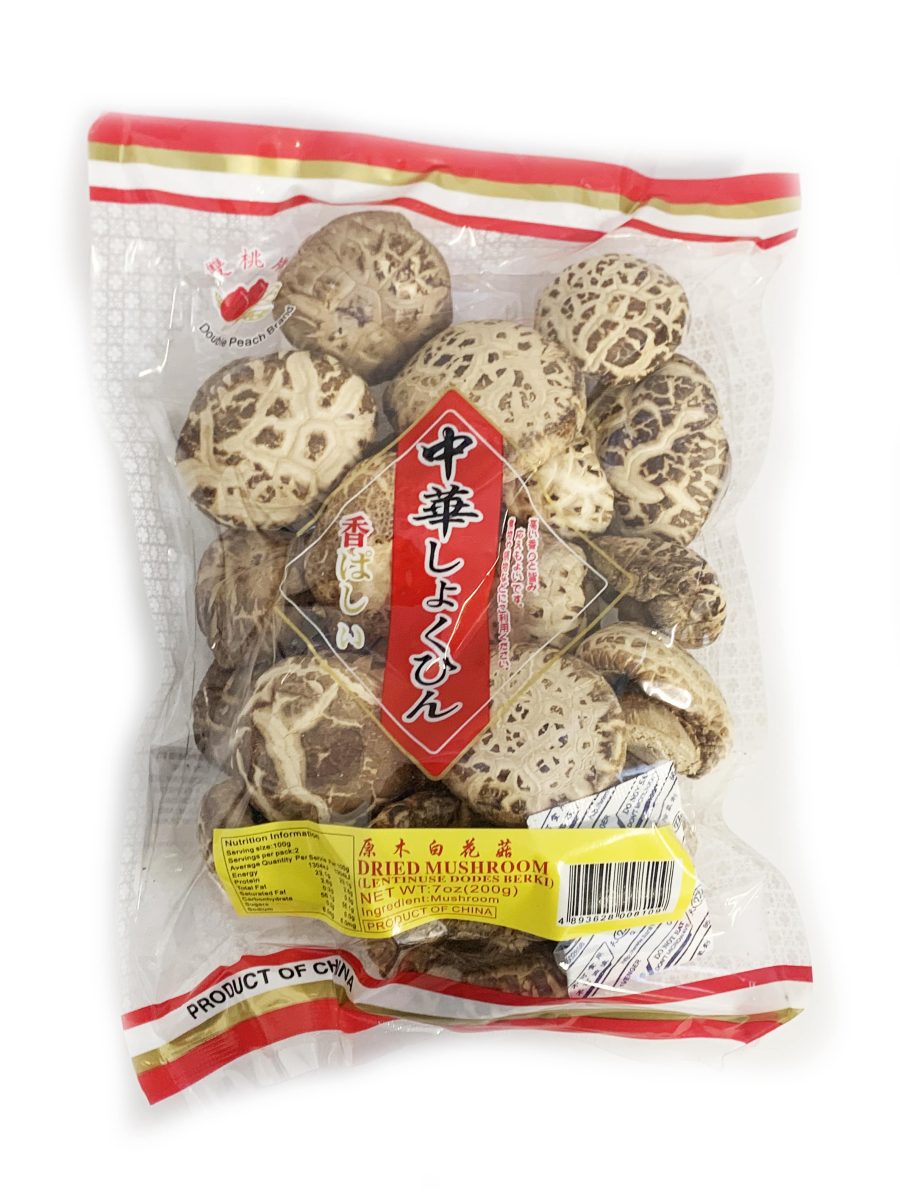 双桃牌原木白花菇200G*50  DP DRIED MUSHROOM