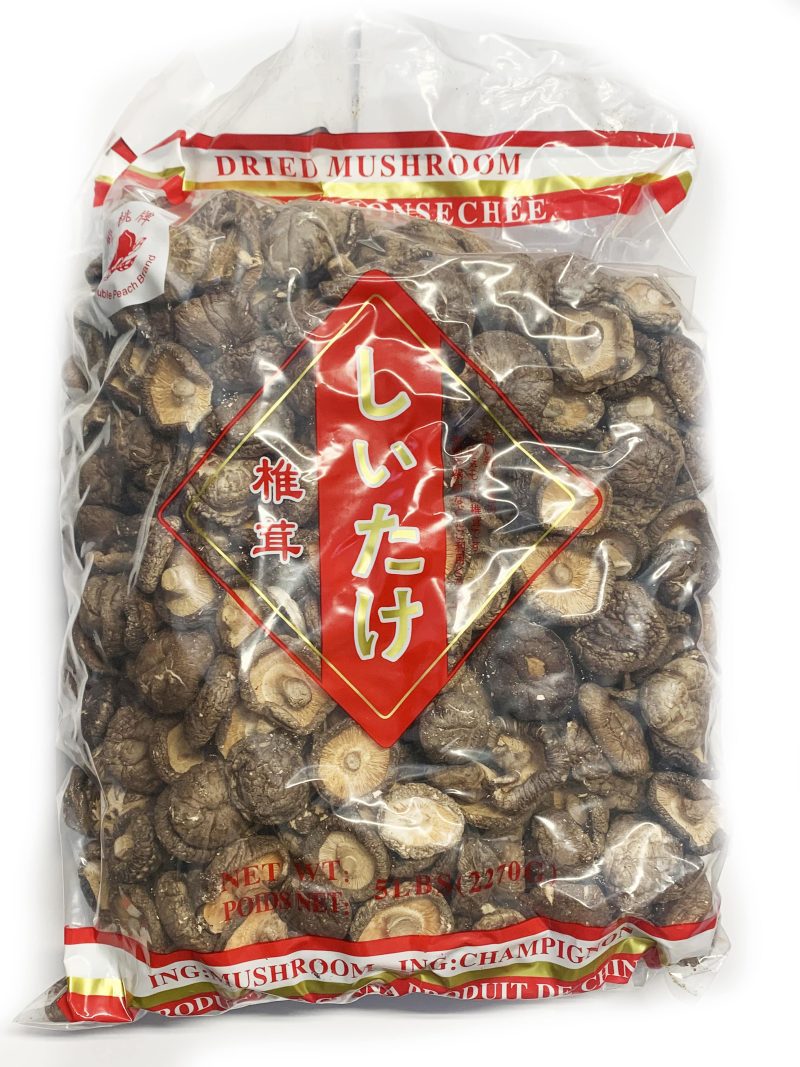 双桃牌大厚冬菇2.27KG*5 DP DRIED MUSHROOM (4-5CM)
