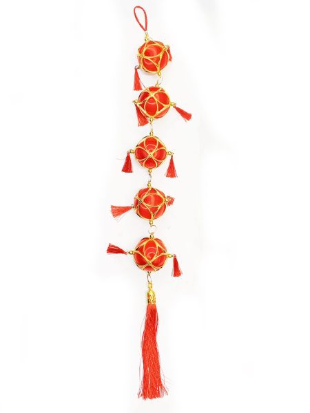 #1号全红五个灯笼串 1*100   NY DECORATION