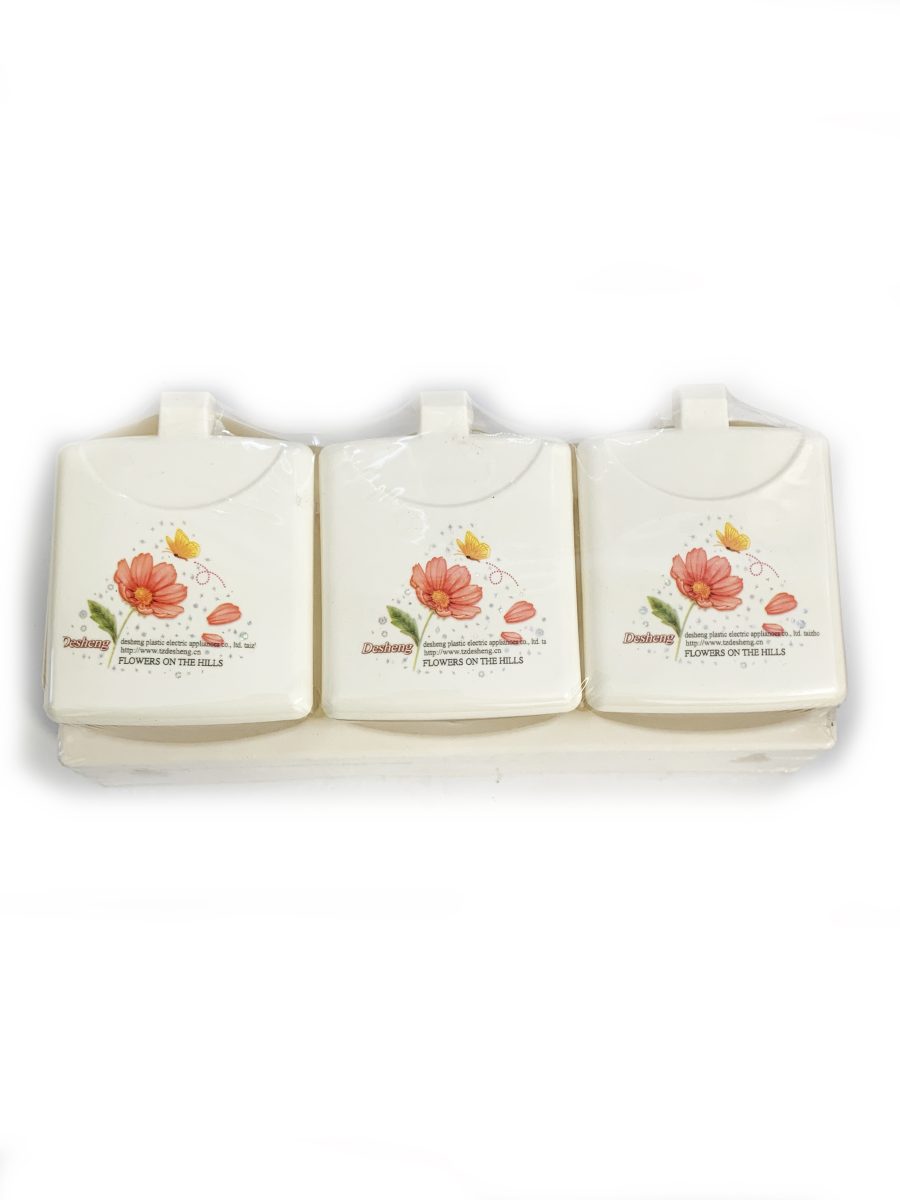 三组方形味盒1*60 PLASTIC SEASONING BOX