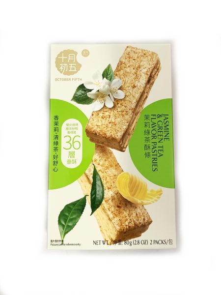 十月初五茉莉绿茶酥条80G*18 5thOCT JASMINE & GREEN TEA FLV CRISP