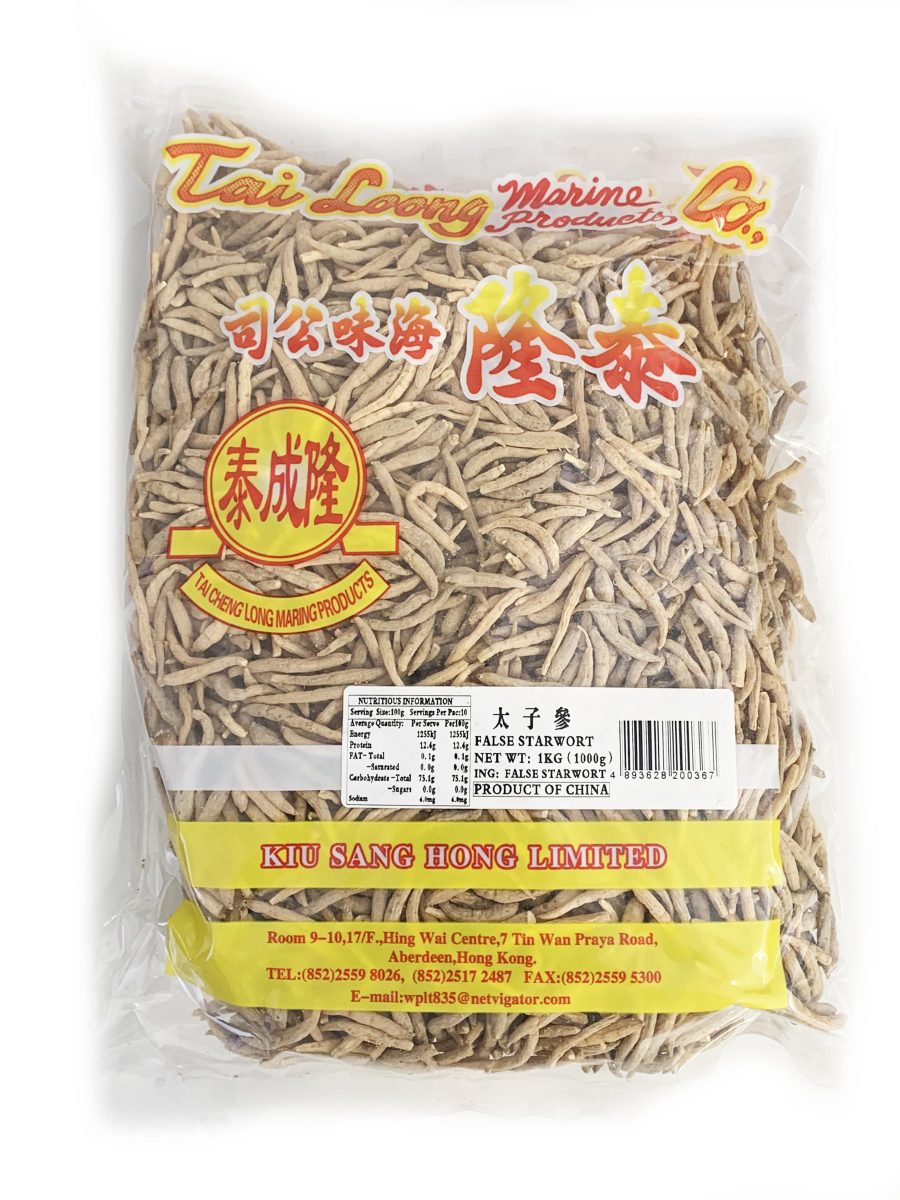 泰隆牌太子参 1KG*20    TL FLASE STARWORT(PSEUDOSTELLARIA HETEROPHYLLA)