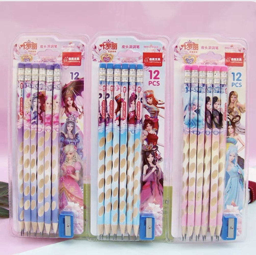 佳美YL7011-12支装洞洞笔叶罗丽HB铅笔1*24  JM 12PCS OF HOLE PEN YE LUOLI HB PENCIL
