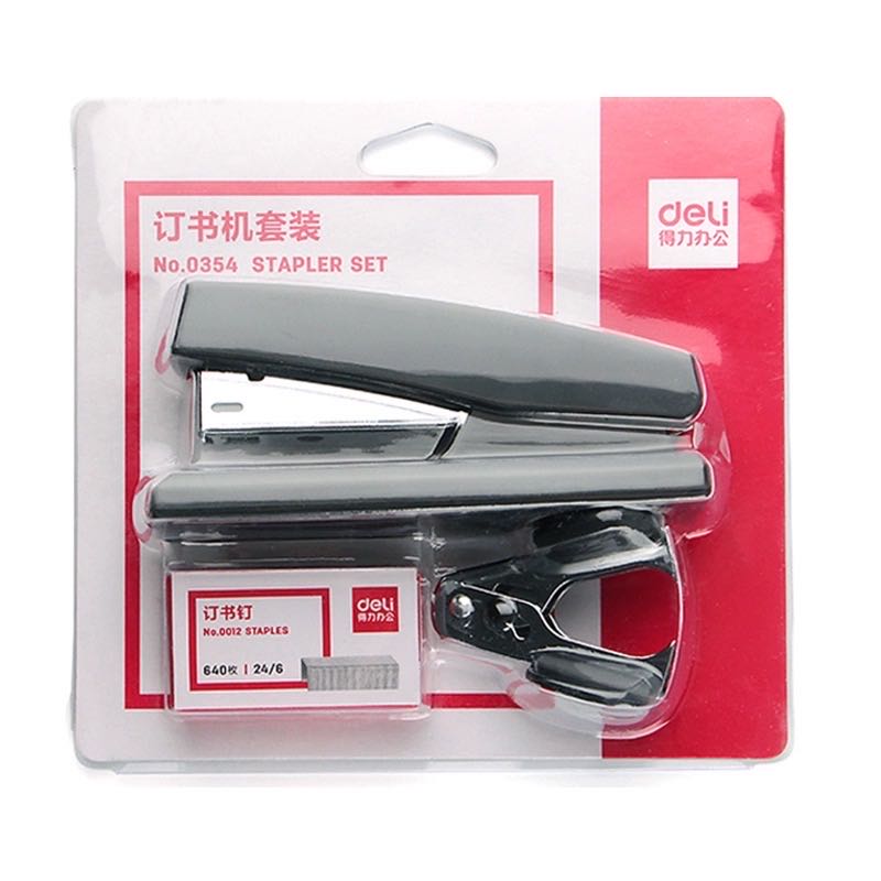 得力#0354订书机套装(黑)  DL STAPLER SET BLACK