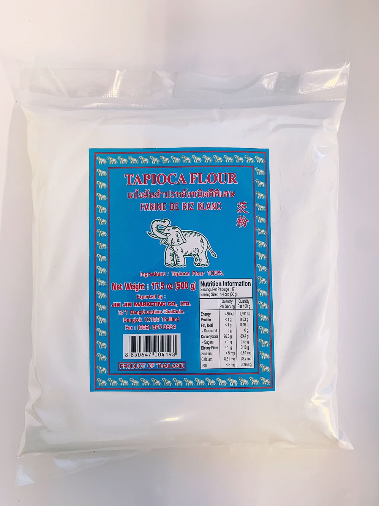 3象茨粉(木薯粉)500G*24 3E TAPIOCA FLOUR