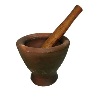 9寸瓷臼1*2SET  LAO MORTAR W/PESTLE