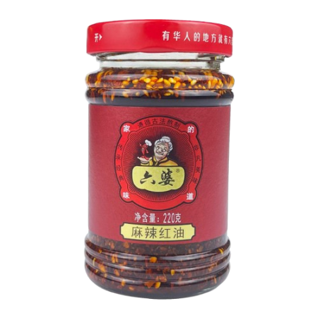六婆麻辣红油220G*12 LP NUMB SPICY RED OIL