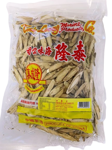 泰隆牌生甘草片1KG*20 TL DRIED LICORICE SLICES (GLYCYRRHIZA URALENSIS)