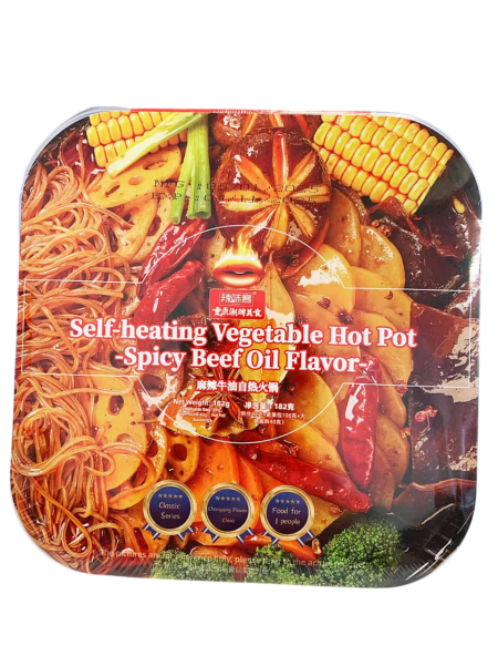 辣味客自热火锅麻辣牛油182G*24  LWK SELF-HEATING VEGETABLE H/POT SPICY BEEF OIL FLV