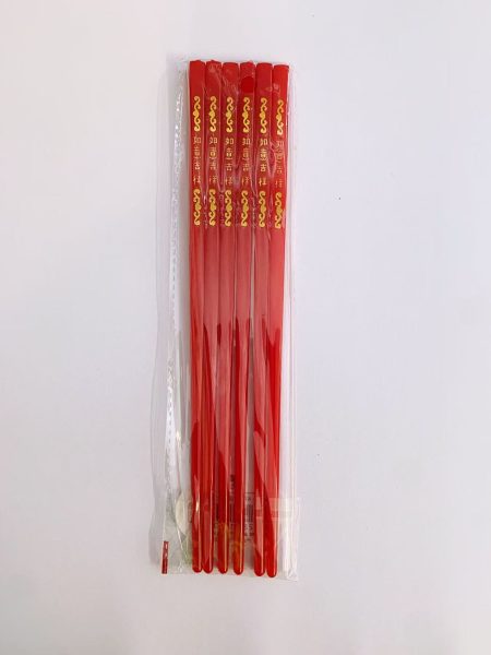 拜神用红色塑胶筷子  JOSS RED PLST CHOPSTICK 3PRS