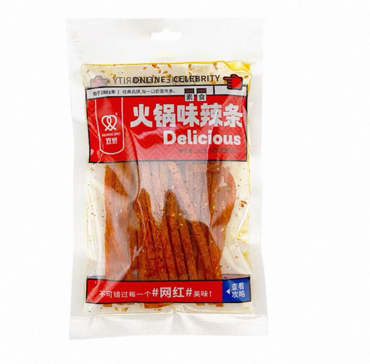 双娇牌网红火锅味辣条102G*60  SJ HOTPOT FLAVOR SPICY STRIPS