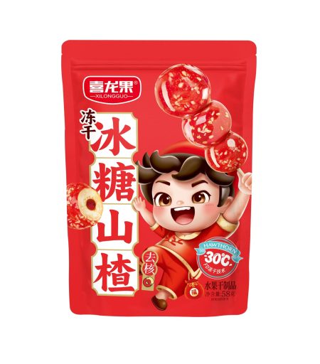 喜龙果冻干冰糖山楂58G*32    XLG FREEZE-DRIED ROCK SUGAR HAWTHORN