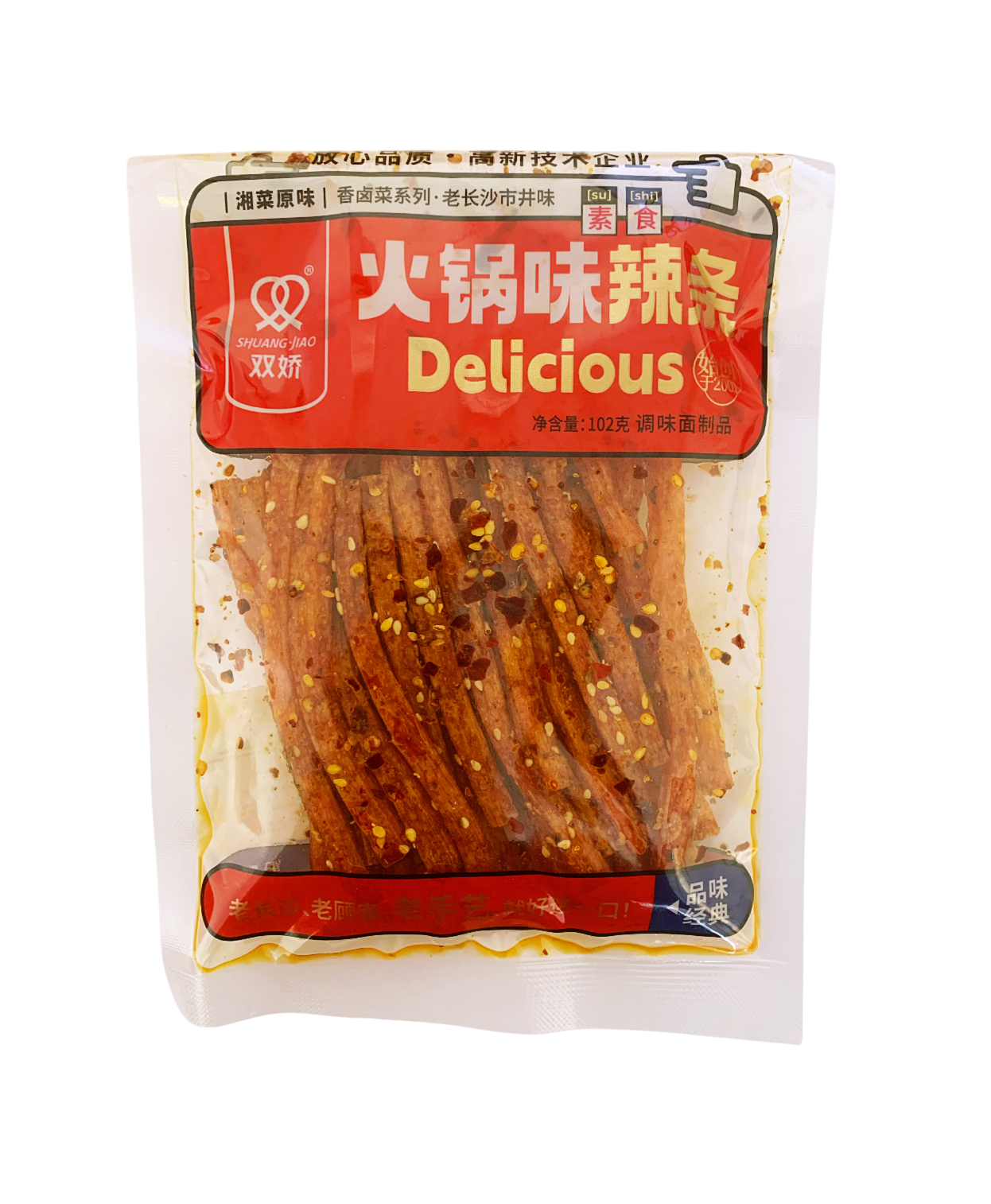 双娇牌火锅味辣条102G*60  SJ HOTPOT FLAVOR SPICY STRIPS
