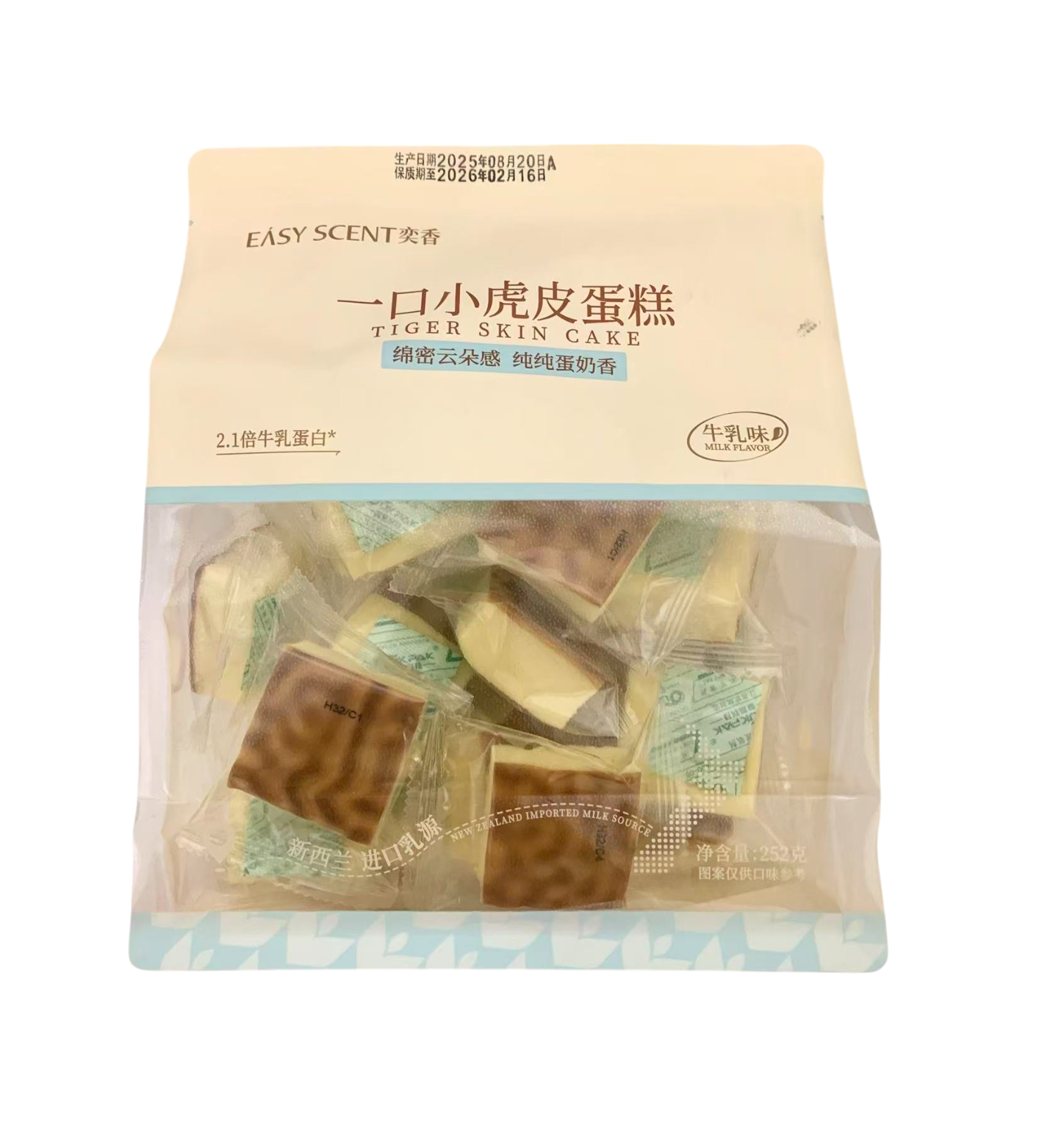 奕香一口小虎皮蛋糕(牛乳味)252G*12 ES TIGER CAKE(MILK FLAVOR)