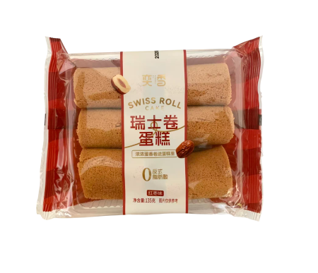 奕香瑞士卷(红枣味)135G*20 ES SWISS ROLL CAKE(RED DATE FLAVOR)