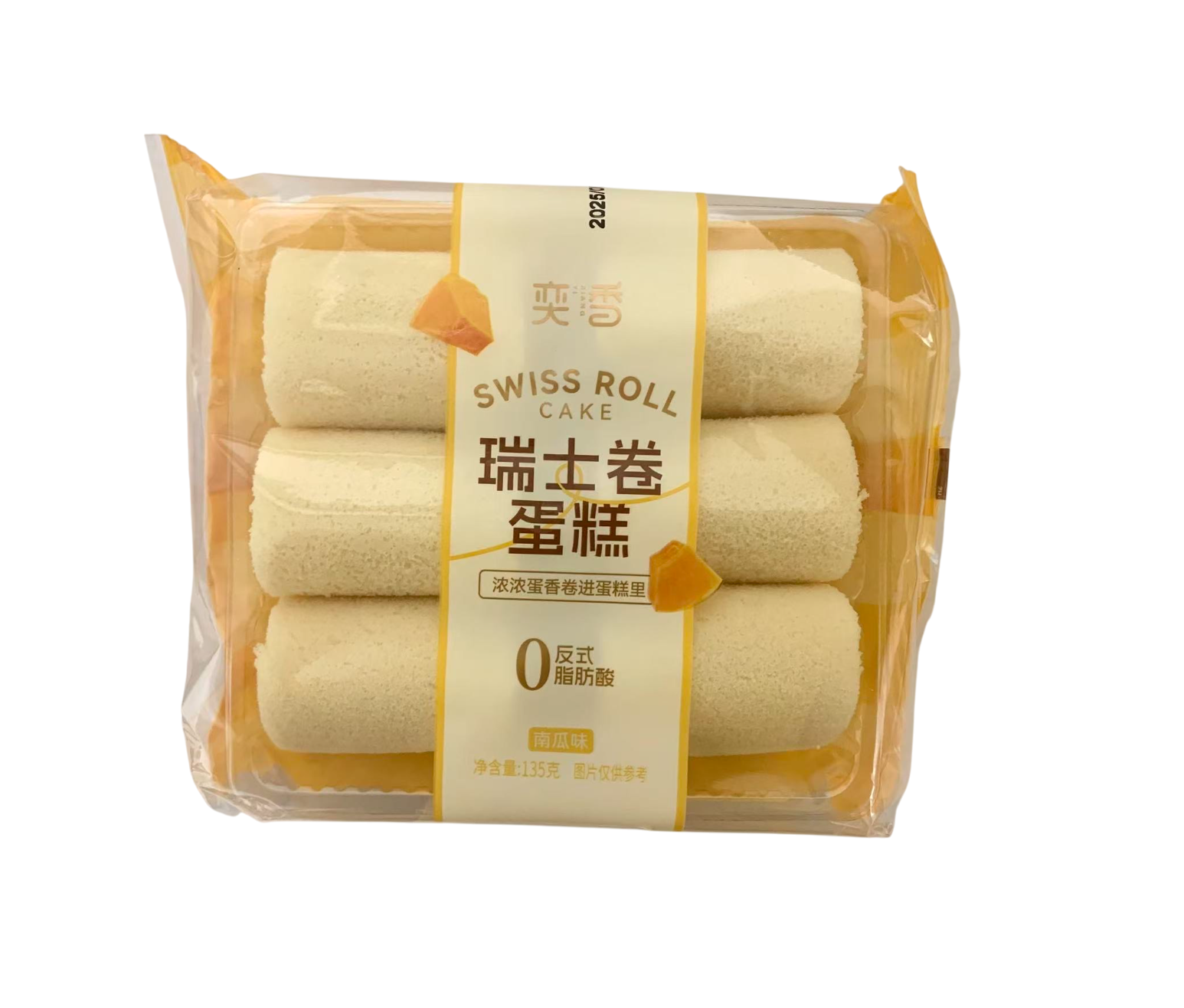 奕香瑞士卷南瓜味135G*20 ES SWISS ROLL CAKE(PUMPKIN FLAVOR)