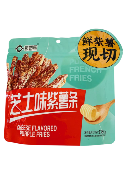 爵香园紫薯条芝士味138G*24(大) JXY PURPLE FRIES CHEESE FLA