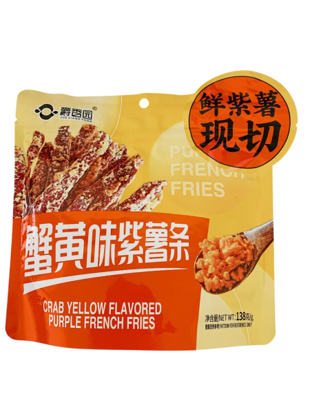 爵香园紫薯条蟹黄味138G*24(大) JXY PURPLE FRENCH FRIES
