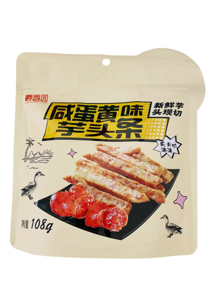 爵香园芋头条咸蛋黄味108G*24(大) JXY TARO STICKS SALTED EGG YOLK FLA