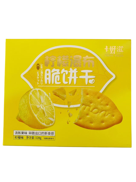 卡好滋柠檬瀑布脆饼干柠檬味120G*24 KHZ LEMON WATERFALL CRISPY LEMON FLAVOR