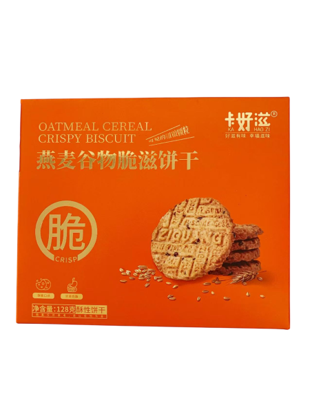 卡好滋燕麦谷物脆滋饼干128G*24 KHZ OATMEAL CEREAL CRISPY BISCUIT