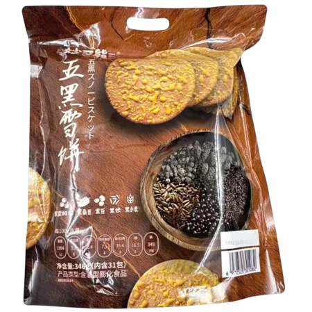 妙可熊五黑雪饼346G*12 MKX FIVE BLACK RICE CAKES