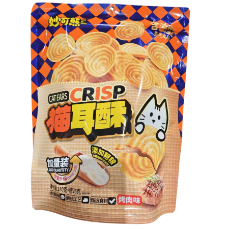 妙可熊猫耳酥烤肉味180G*15 MKX CAT EAT CRISP BBQ FLA
