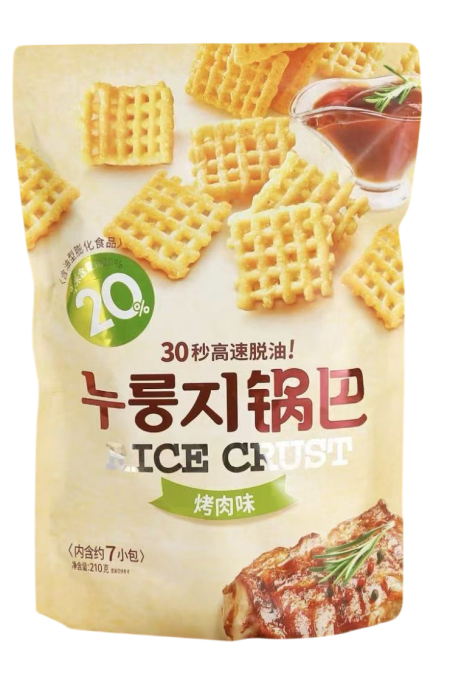 妙可熊舍点锅巴烤肉味210G*15 MKX RICE CRUST BBQ FLA