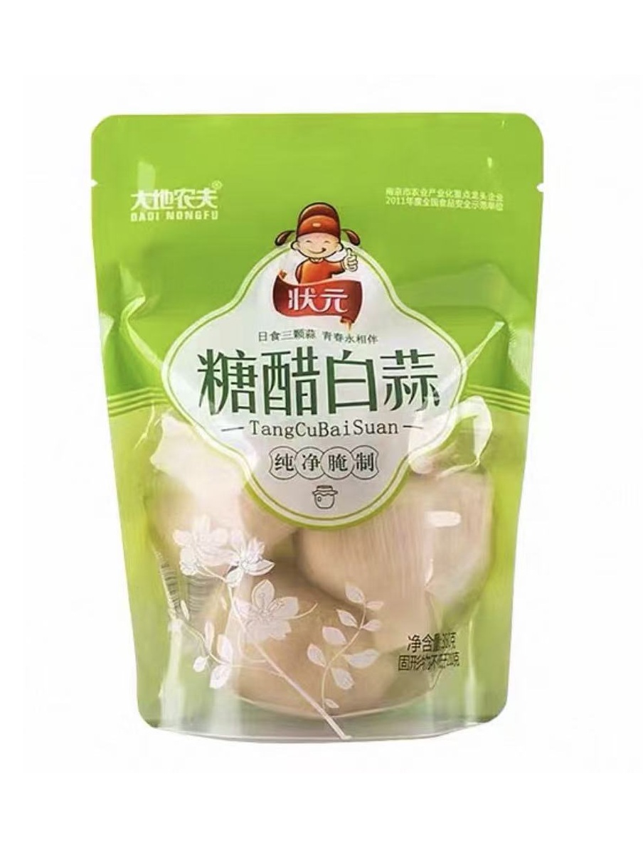 大地农夫状元糖醋白蒜350G*24 DDNF ZY SWEET & SOUR GARLIC