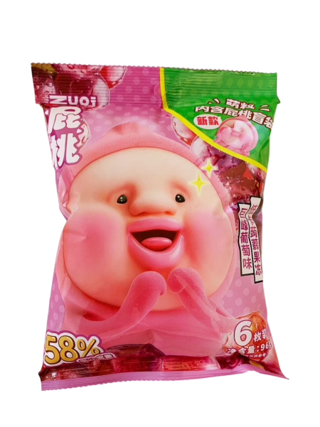 ZUO一下巨峰葡萄味低卡蒟蒻果冻-萌粒PLUS版96G*24 ZYX PT GRAPE FLA LOW-CALORIE KONJAC JELLY