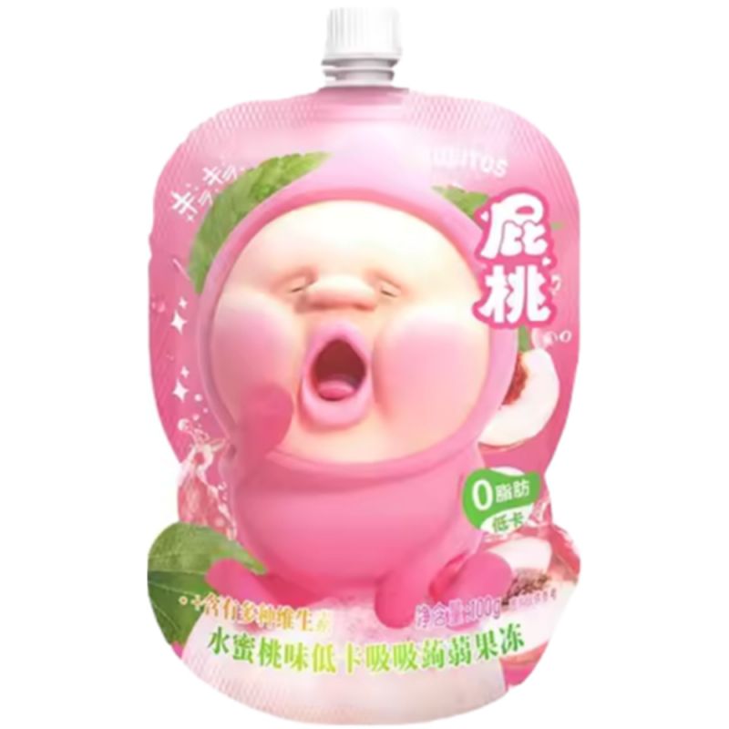 ZUO一下水蜜桃味低卡吸吸蒟蒻果冻(果汁型可吸果冻)100G*6*5 ZYX PT PEACH FLA LOW CALORIE KONJAC JELLY