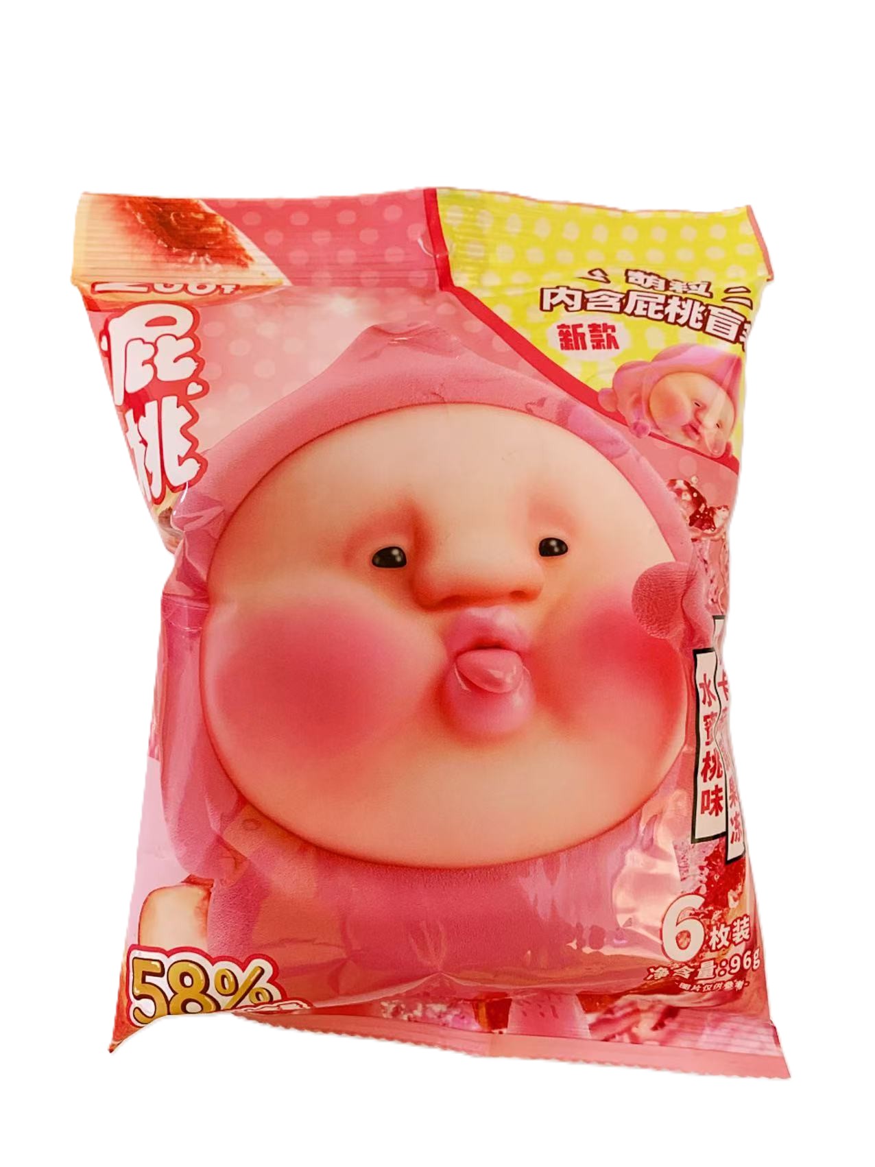 ZUO一下水蜜桃味低卡蒟蒻果冻-萌粒PLUS版96G*24ZYX PT PEACH FLA LOW-CALORIE KONJAC JELLY