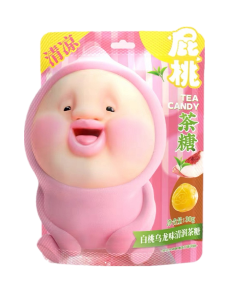 ZUO一下白桃乌龙味茶糖30G*30 ZYX PT WHITE PEACH OOLONG FLA REFRESHING TEA CANDY