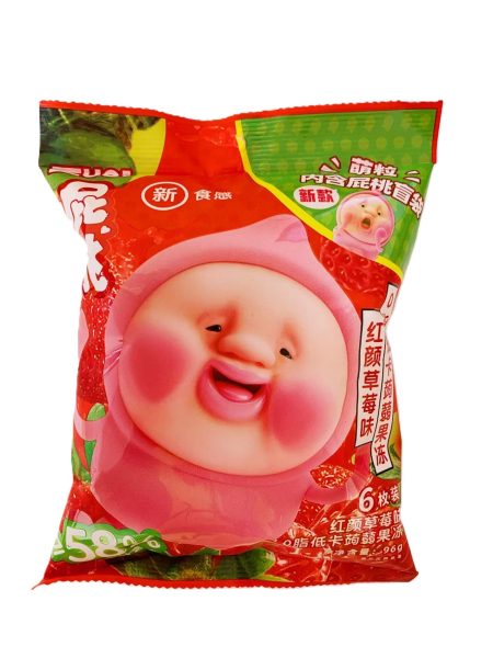 ZUO一下红颜草莓味低卡蒟蒻果冻-萌粒PLUS版96G*24 ZYX PT STRAWBERRY FLA LOW-CALORIE KONJAC JELLY