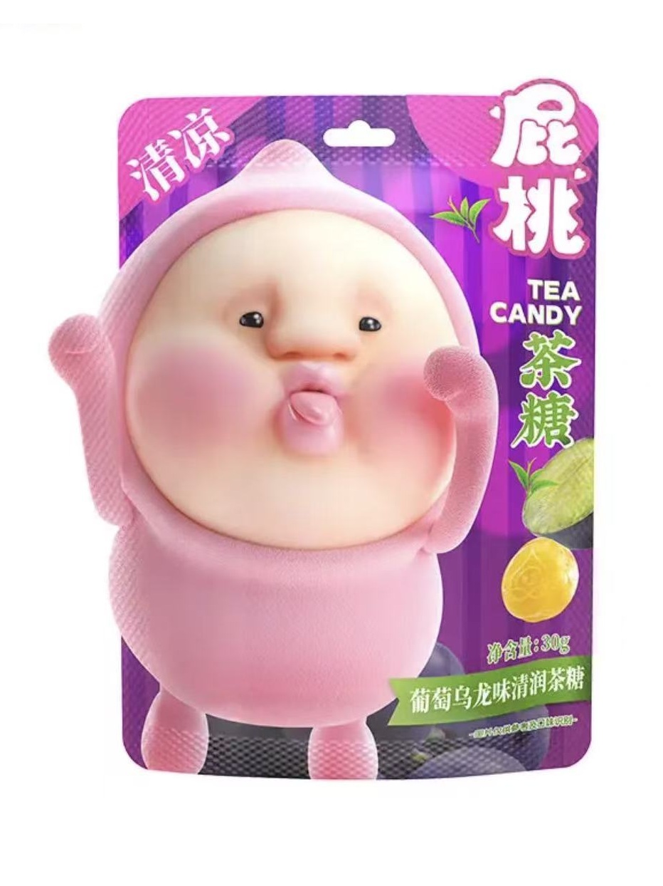 ZUO一下葡萄乌龙味茶糖30G*30 ZYX PT GRAPE OOLONG FLA REFRESHING TEA CANDY