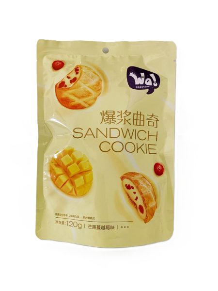芒果蔓越莓爆浆曲奇120G*24 WA! SANDWICH COOKIE MANGO CRANBERRY FLAVOR